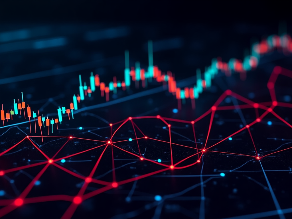 Retro-themed financial analysis visualization