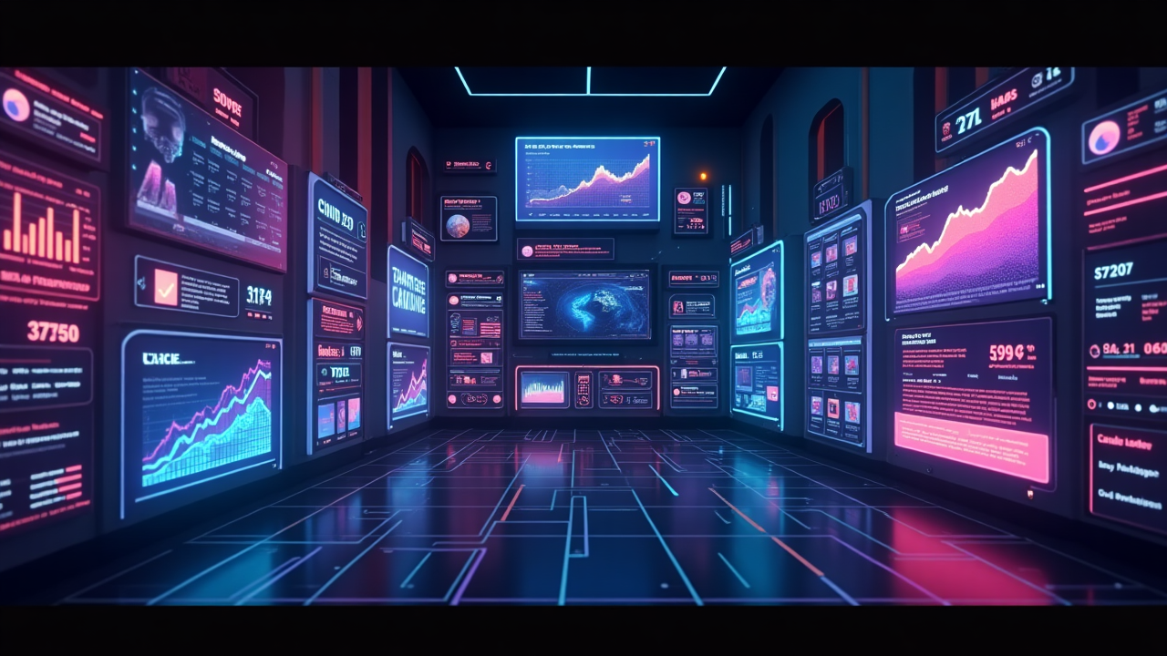 Modern fintech applications with retro design elements
